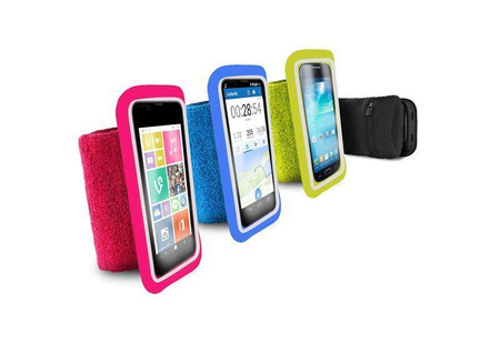 PURO Running Band - Universal running band for smartphones max 4.3 "+ key pocket (pink)