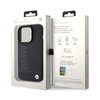 BMW Leather Hot Stamp MagSafe - Tasche für iPhone 15 Pro Max (Schwarz)