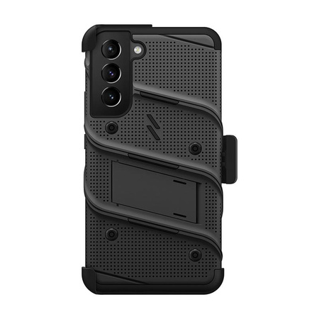 ZIZO BOLT Series - Armored case for Samsung Galaxy S22+ with 9H glass for screen + holder with stand (black)