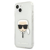 Karl Lagerfeld Karl's Head Glitter - Etui iPhone 13 (srebrny)