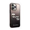 Karl Lagerfeld Gradient Ikonik Karl & Choupette - Coque iPhone 14 Pro (noir)