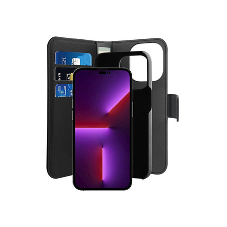 PURO Wallet Detachable - 2-in-1 Case for iPhone 14 Pro (black)