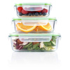 Alpina - set de trois récipients alimentaires en verre, lunchbox