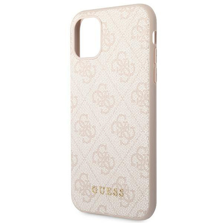 Guess 4G Metal Gold Logo - pouzdro pro iPhone 11 (růžové)