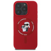 Karl Lagerfeld Silikonové pouzdro Karl & Choupette Ring MagSafe - iPhone 16 Pro (červené)
