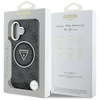 Guess IML Metal Glitter 4G Circle Triangle MagSafe - étui pour iPhone 16 (noir)