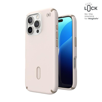 Speck Presidio2 Pro ClickLock & MagSafe - iPhone 16 Pro Case (Bleached Bone / Heirloom Gold / Hazel Brown)