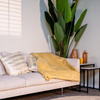 Couverture en flanelle 200x150cm (jaune)