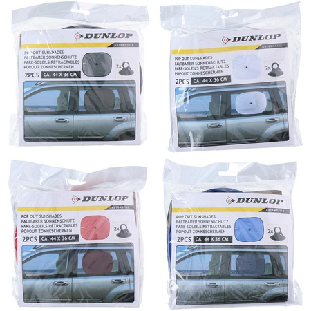Dunlop - Sun visor for car side windows 36x44 cm 2 pcs. (white) 