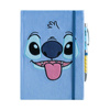 NOTATNIK PLUSZOWY A5 W KROPKI STITCH Z DŁUGOPISEM Disney ZESZYT Z GUMKĄ
