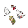 Moomins - Set of 4 Pins for Clothes or Backpack