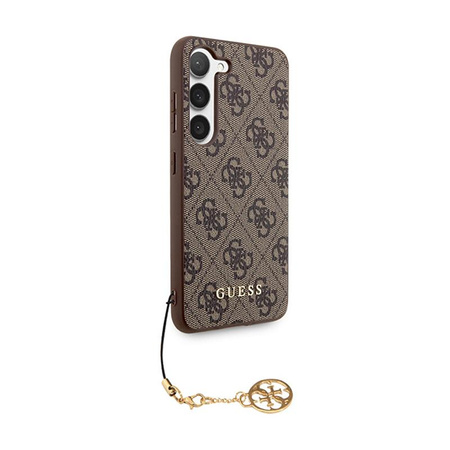 Guess 4G Charms Kollektion - Samsung Galaxy A55 5G Tasche (braun)