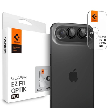 Spigen Optik Pro GLAS.TR EZ Fit Camera Protector 2-Pack - Lens Protector for iPhone Air (2 pcs) (Black)