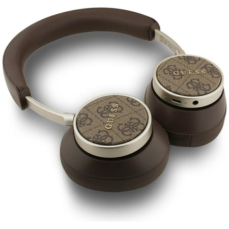 SŁUCHAWKI BEZPRZEWODOWE NAUSZNE GUESS Z MIKROFONEM BRĄZOWE BLUETOOTH USB C