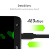 Green Cell GCmatte - 25 cm-es Micro USB kábel gyors töltés támogatással