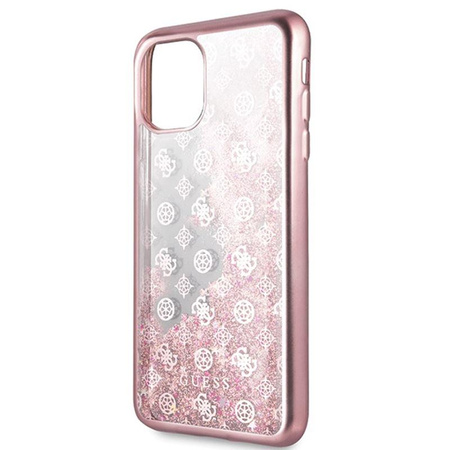 Guess 4G Peony Liquid Glitter - iPhone 11 Pro Max Case (pink)