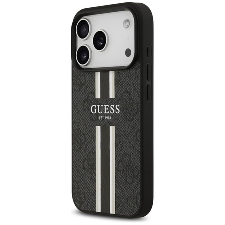 Guess 4G Printed Stripes MagSafe - Case iPhone 17 Pro (black)