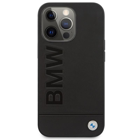 BMW Leder Hot Stamp MagSafe - iPhone 14 Pro Max Tasche (Schwarz)