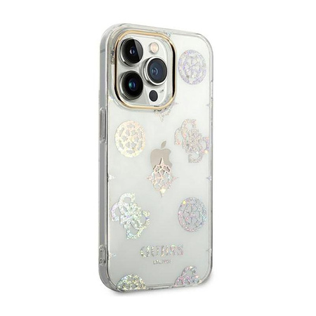 Guess Peony Glitter Tasche - iPhone 14 Pro Max Tasche (Transparent)
