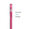 Speck Presidio Perfect-Clear with Impact Geometry + MagSafe - Etui iPhone 14 / iPhone 13 z powłoką MICROBAN (Clear / Digital Pink)