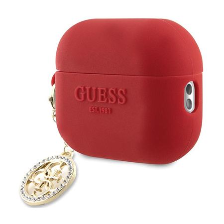 Guess 3D Rubber 4G Diamond Charm - AirPods Pro 2 Gehäuse (Rot)
