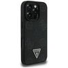 Guess Grained Hot Stamp Peony Triangle Logo MagSafe - pouzdro pro iPhone 16 Pro Max (černé)