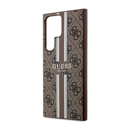 Guess 4G Printed Stripe - Hülle für Samsung Galaxy S23 Ultra (Braun)