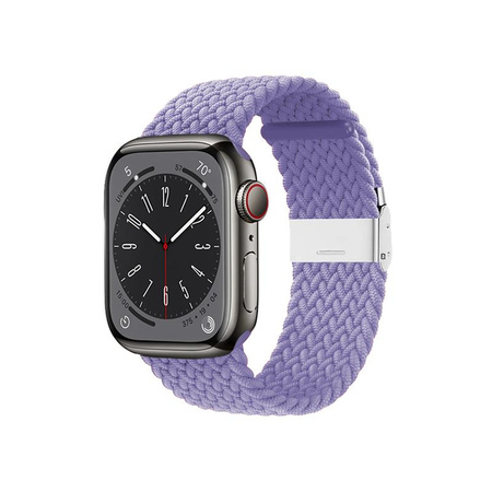 Crong Wave Band - Geflochtenes Armband für Apple Watch 38/40/41/42 mm (lila)