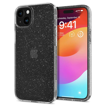Spigen Liquid Crystal Glitter - Coque pour iPhone 15 Plus (Transparent)