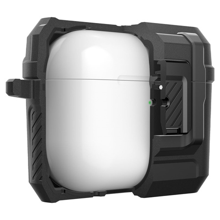 Spigen Lock Fit - Páncélozott tok Apple AirPods Pro 3-hoz (Matt Fekete)