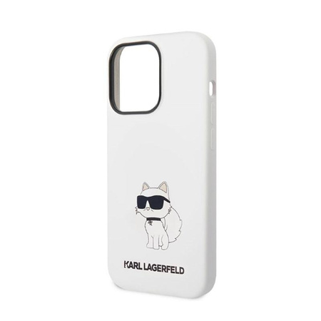 Karl Lagerfeld Silicone NFT Choupette - pouzdro pro iPhone 14 Pro (bílé)