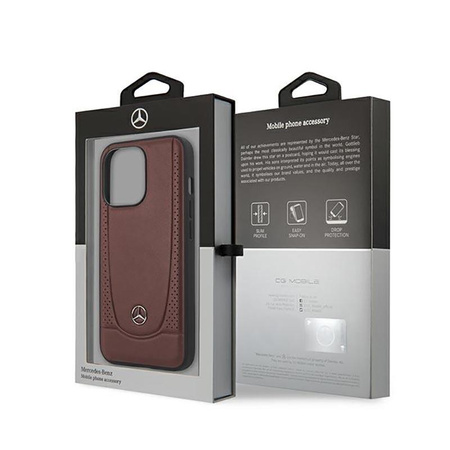 Mercedes Leather Urban Line - Étui pour iPhone 14 Pro (rouge)