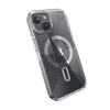 Speck Presidio Lux Grip ClickLock & MagSafe - Tasche iPhone 16e / iPhone 15 / iPhone 14 / iPhone 13 (Klar / Platinium Glitter / Chrome Finish / Serene Silver)