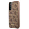 Guess 4G Metal Gold Logo  - Case for Samsung Galaxy S22 (Brown)