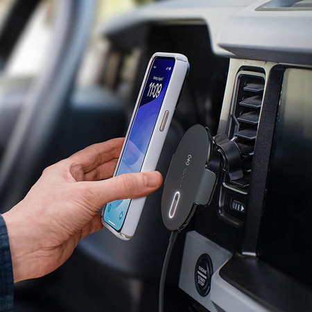 Speck Charging Vent Mount + ClickLock - Support de voiture MagSafe avec chargement sans fil (noir)