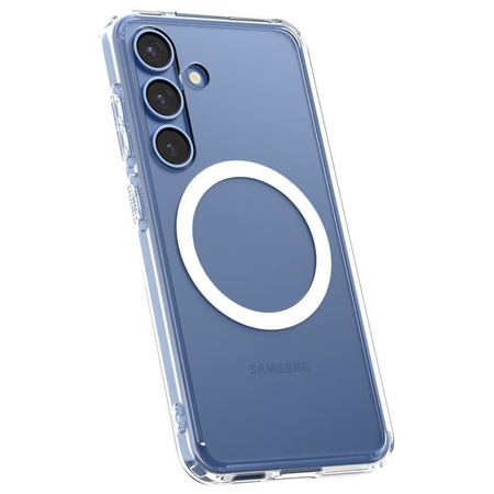 Spigen Ultra Hybrid MagSafe - étui pour Samsung Galaxy S25 (transparent / blanc)
