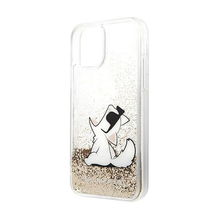 Karl Lagerfeld Liquid Glitter Choupette Fun - iPhone 11 Hülle (Gold)