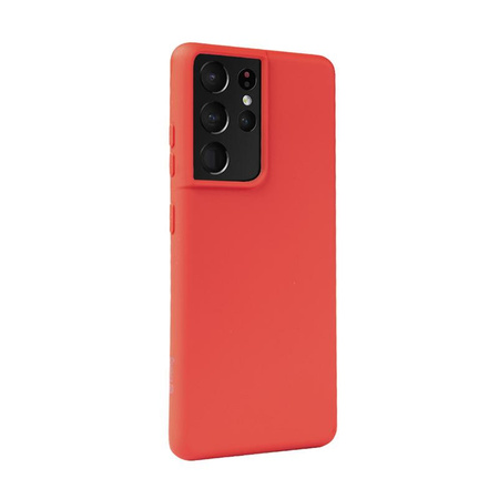 Crong Color Cover - Etui Samsung Galaxy S21 Ultra (czerwony)