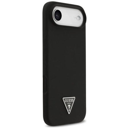 Guess Silicone Triangle Logo MagSafe - Pouzdro iPhone Air (černý)