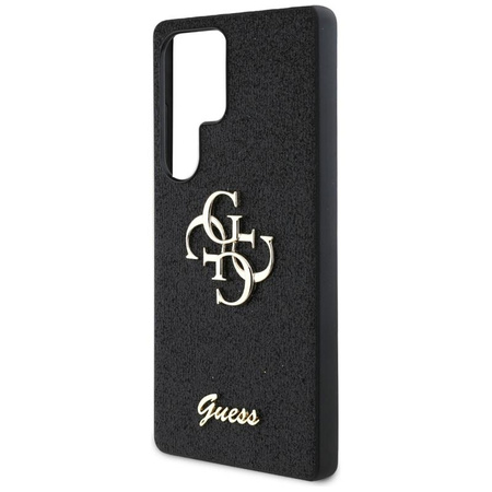 Guess Fixed Glitter Big 4G Metal Logo - Pouzdro pro Samsung Galaxy S25 Ultra (černé)