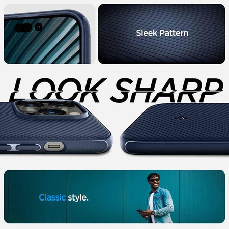 Spigen Mag Armor - tok iPhone 14 Pro készülékhez (sötétkék)
