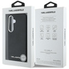 Karl Lagerfeld Saffiano Full Wrapped Elongated Metal Logo MagSafe - Case for Samsung Galaxy S25 (black)