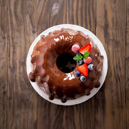 Alpina - 2-in-1 baking pan for cakes and bundt cakes with non-stick coating 26x7 cm