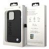 BMW Silikon Signature Logo Magsafe - iPhone 14 Pro Max Tasche (schwarz)