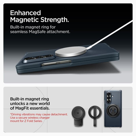 Spigen Tough Armor Pro Mag MagSafe – Pouzdro pro Samsung Galaxy Z Fold 7 (Metal Slate)
