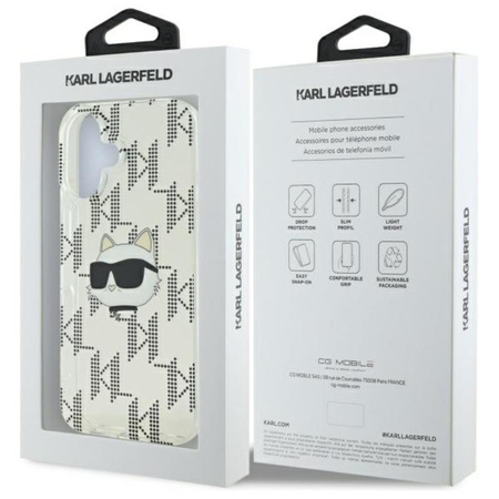 Karl Lagerfeld IML Choupette Head Electroplated - Case for iPhone 16 (transparent)