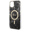 Guess Bundle Pack MagSafe IML Marble - Zestaw etui + ładowarka MagSafe iPhone 14 (czarny/złoty)