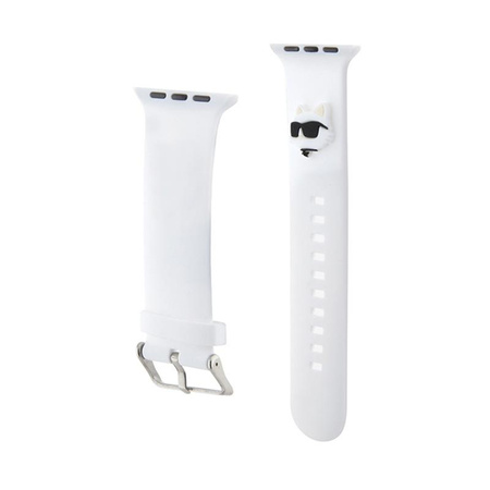 Karl Lagerfeld 3D Gummi Choupette Kopf NFT - Armband für Apple Watch 42/44/45/49 mm (weiß)