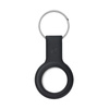 Crong Silicone Case with Key Ring - Schutzhülle für Apple AirTag Schlüsselanhänger (Schwarz)