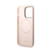Karl Lagerfeld Flüssigsilikon Karl & Choupette MagSafe - iPhone 14 Pro Tasche (rosa)